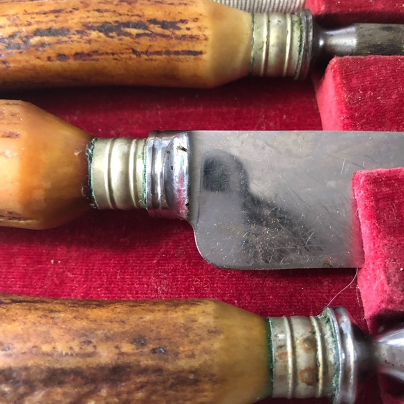 Vintage (maybe antique) edwin blyde & co sheffield carving set stainless steel - Picture 4 of 14